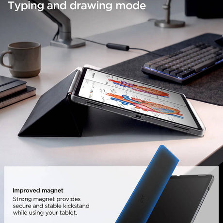 Husa de protectie tableta Spigen Liquid Air compatibil cu Samsung Galaxy Tab S12 Plus, Negru