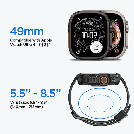 Husa & Folie smartwatch Apple Watch Ultra 4, Negru