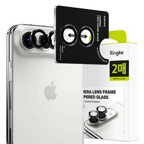 Folie cameră Ringke pentru iPhone Duo, neagră