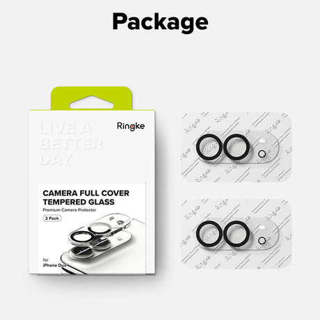 Folie sticlă cameră Ringke pentru iPhone Duo, transparentă