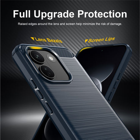 Husa de protectie Techsuit Carbon Silicone compatibil cu Xiaomi Redmi Note 17 Pro Max, Albastru
