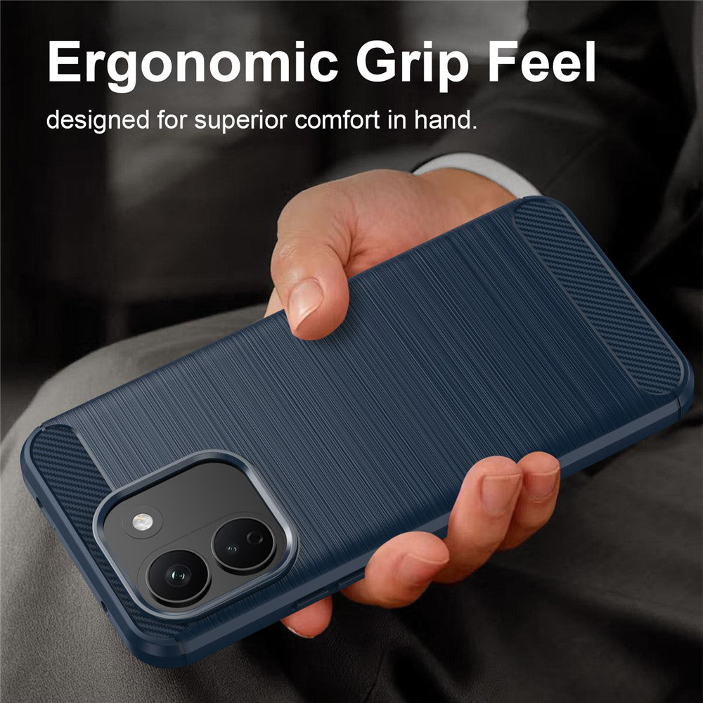 Husa de protectie Techsuit Carbon Silicone compatibil cu Xiaomi Redmi Note 17 Pro Max, Albastru