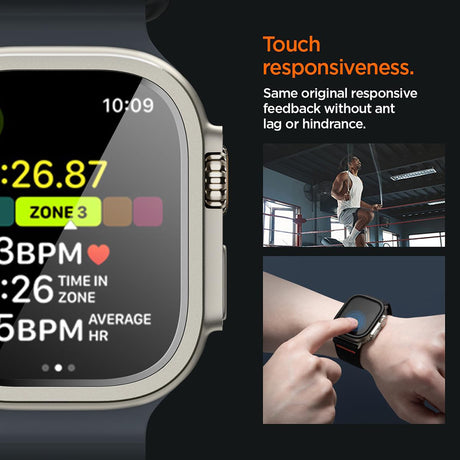Rama & Folie pentru Apple Watch Ultra 4 / 3 / 2 / 1 (49mm) - Spigen Bezel Tune (ACS11595) - Silver