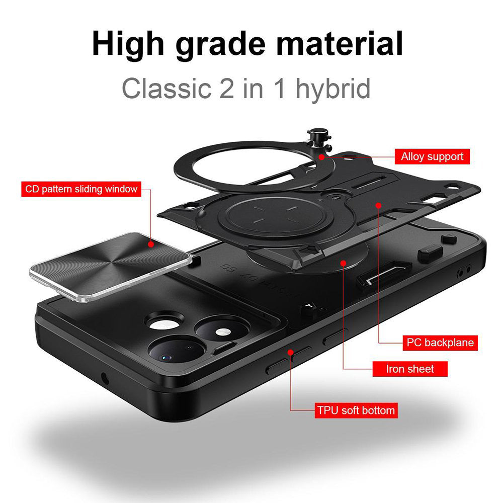 Husa de protectie Techsuit CamGuard Pro compatibil cu Xiaomi Redmi Note 17 4G / Redmi Note 17 5G, Roz Auriu
