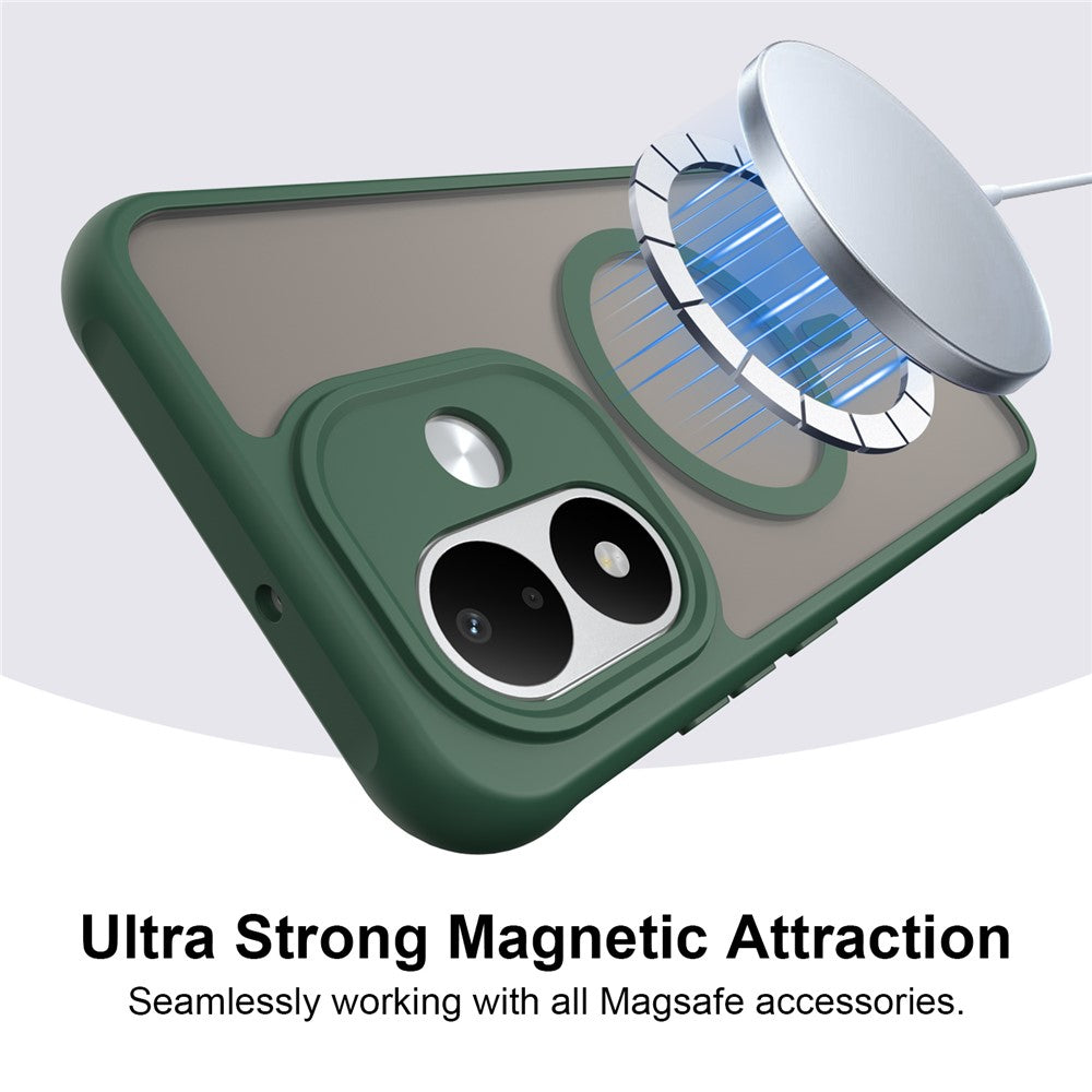 Husa de protectie Techsuit HaloFrost II cu inel magnetic compatibil cu Xiaomi Redmi Note 17 Pro 5G, Verde