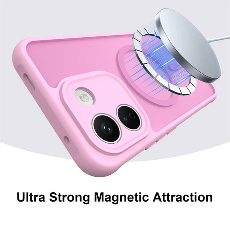 Husa de protectie Techsuit HaloFrost II cu inel magnetic compatibil cu Xiaomi Redmi Note 17 Pro 5G, Roz