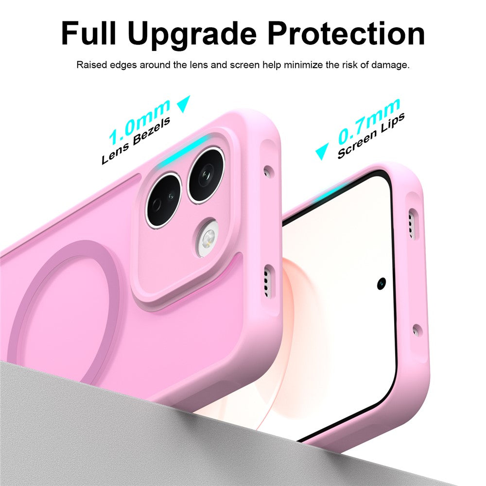 Husa de protectie Techsuit HaloFrost II cu inel magnetic compatibil cu Xiaomi Redmi Note 17 Pro 5G, Roz