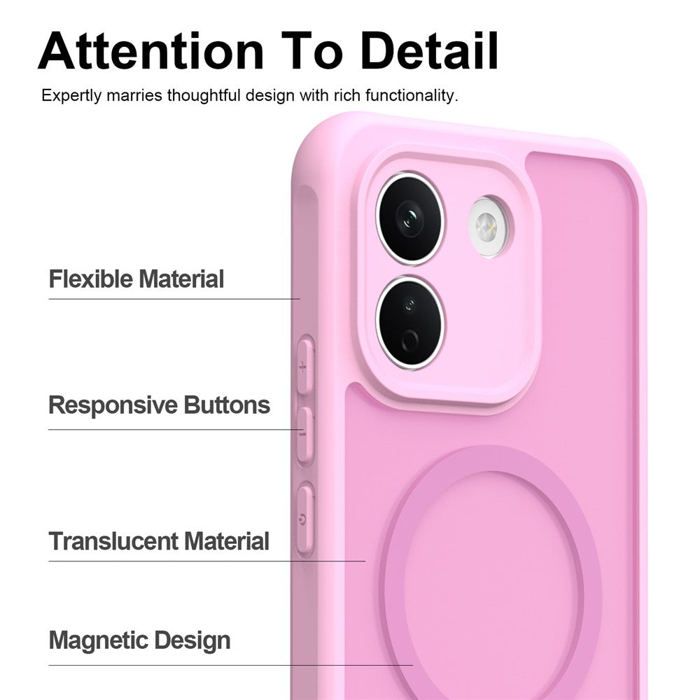 Husa de protectie Techsuit HaloFrost II cu inel magnetic compatibil cu Xiaomi Redmi Note 17 Pro 5G, Roz