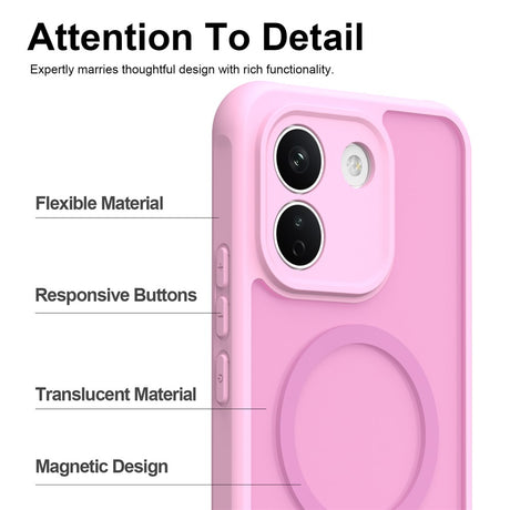 Husa de protectie Techsuit HaloFrost II cu inel magnetic compatibil cu Xiaomi Redmi Note 17 Pro 5G, Roz