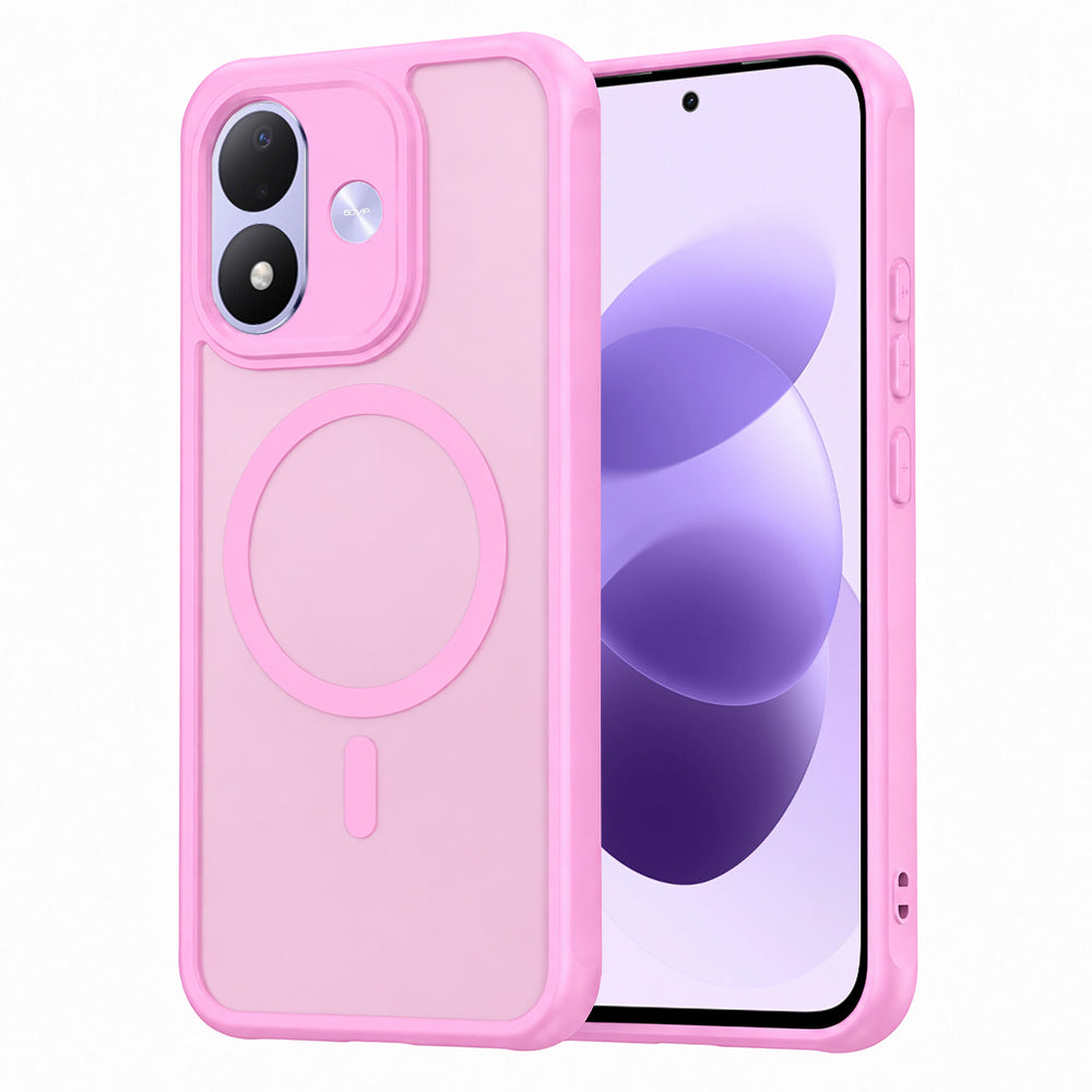 Husa de protectie Techsuit HaloFrost II cu inel magnetic compatibil cu Xiaomi Redmi Note 17 4G / Redmi Note 17 5G, Roz