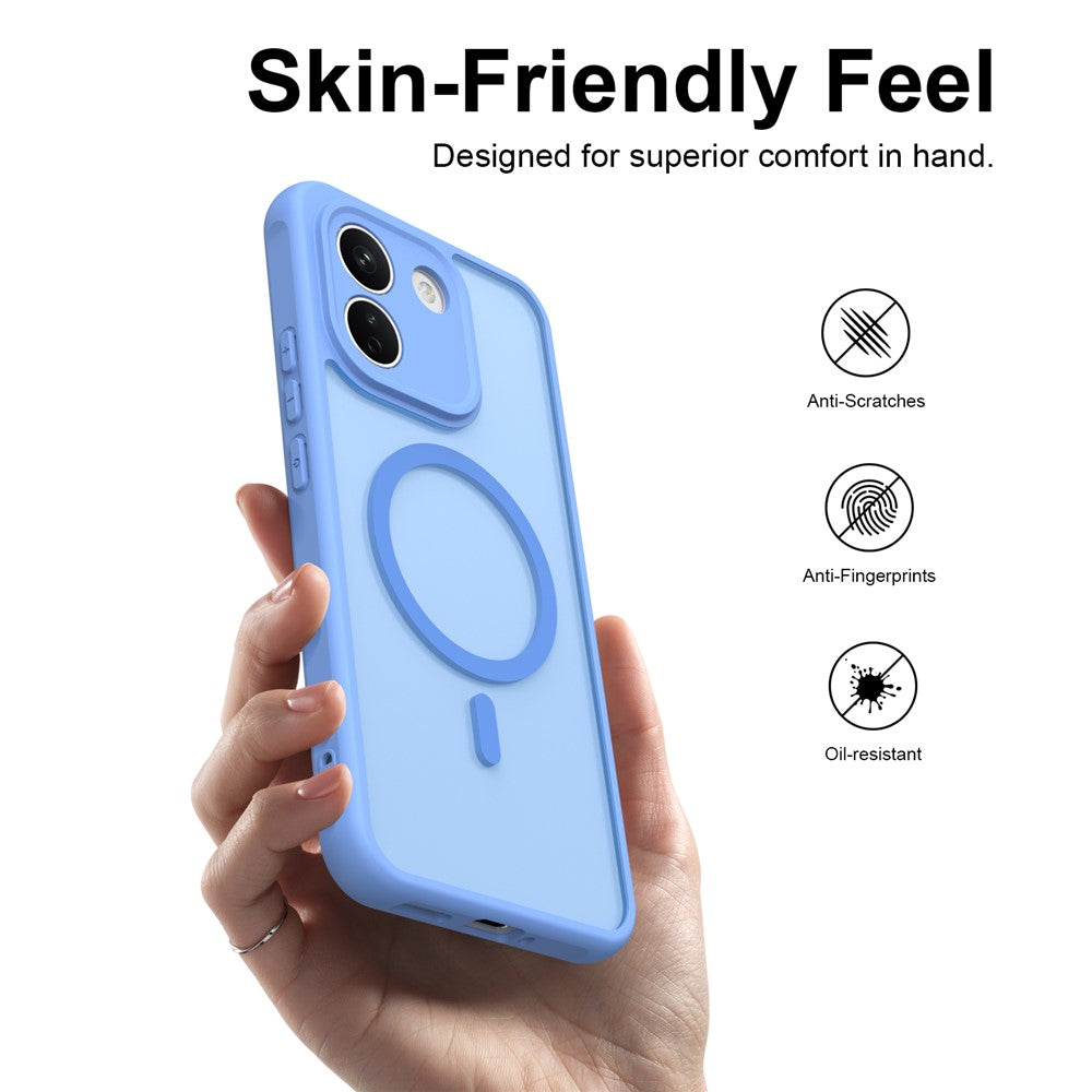 Husa de protectie Techsuit HaloFrost II cu inel magnetic compatibil cu Xiaomi Redmi Note 17 4G / Redmi Note 17 5G, Albastru