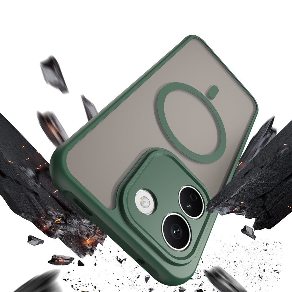 Husa de protectie Techsuit HaloFrost II cu inel magnetic compatibil cu Xiaomi Redmi Note 17 Pro Max, Verde