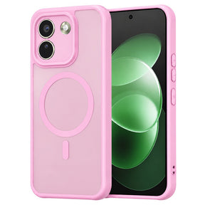 Techsuit HaloFrost II roz husă cu inel magnetic pentru Xiaomi Redmi Note 17 Pro Max