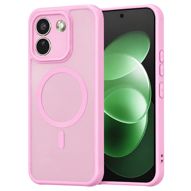 Techsuit HaloFrost II roz husă cu inel magnetic pentru Xiaomi Redmi Note 17 Pro Max