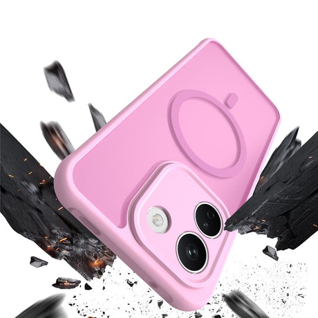 Husa de protectie Techsuit HaloFrost II cu inel magnetic compatibil cu Xiaomi Redmi Note 17 Pro Max, Roz