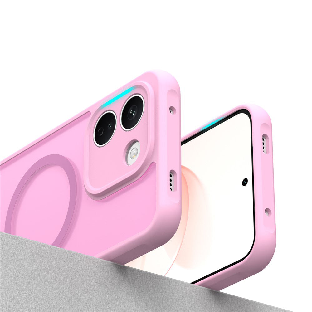 Techsuit HaloFrost II roz husă cu inel magnetic pentru Xiaomi Redmi Note 17 Pro Max