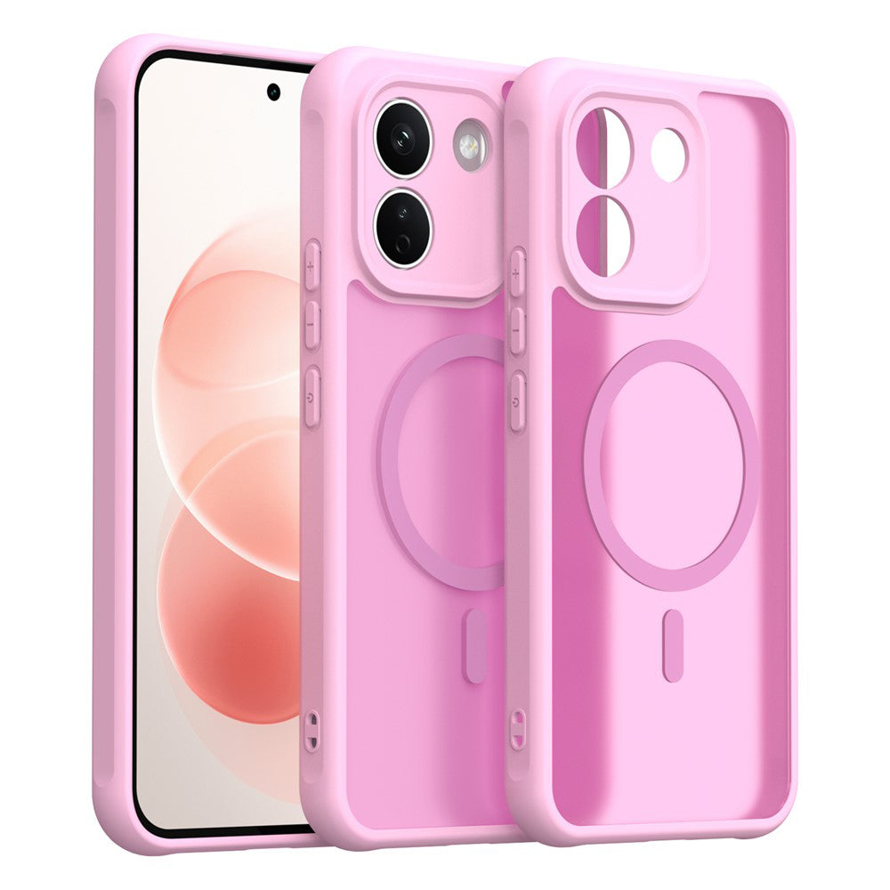 Techsuit HaloFrost II roz husă cu inel magnetic pentru Xiaomi Redmi Note 17 Pro Max