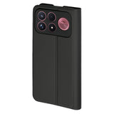 Husă Techsuit Magskin Book neagră pentru Xiaomi Poco F9 Ultra