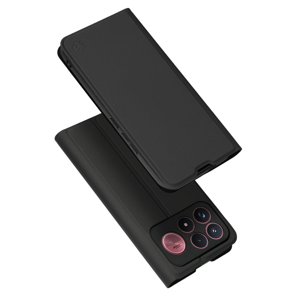 Husă Techsuit Magskin Book neagră pentru Xiaomi Poco F9 Ultra