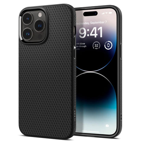Husa de protectie Spigen Liquid Air (ACS04957) compatibil cu iPhone 14 Pro, Negru Mat