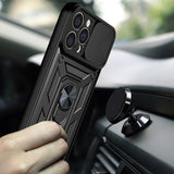 Husa de protectie Techsuit CamShield Series compatibil cu iPhone 13, Negru