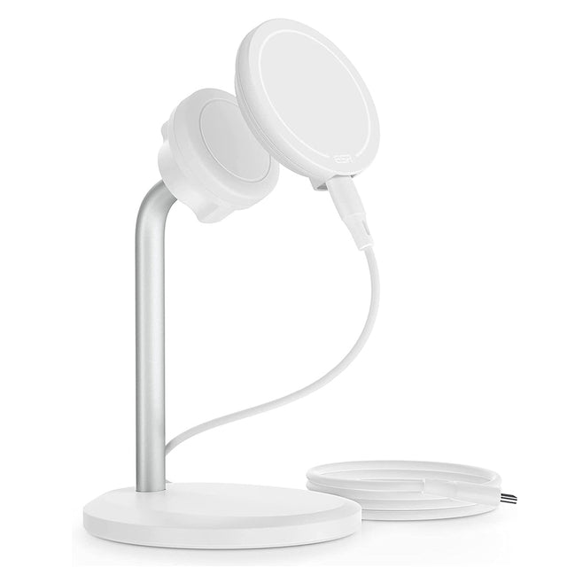 Incarcator ESR Wireless HaloLock Shift, Stand with Removable Magnetic Pad, MagSafe Compatible, Alb