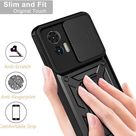 Husa de protectie Techsuit CamShield Series compatibil cu Motorola Edge 30 Neo, Negru