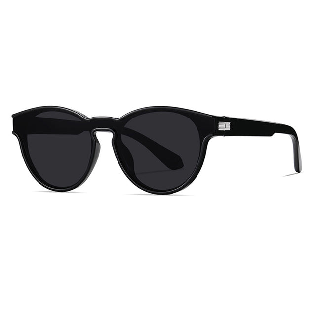 Techsuit Sunglasses Polarised TR90 (TR7545), UV Protection, Bright Black / Gri