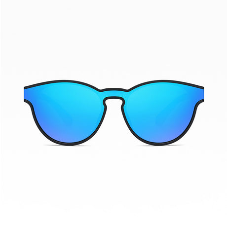 Techsuit Sunglasses Polarised TR90 (TR7545), UV Protection, Negru Mat / Blue Green