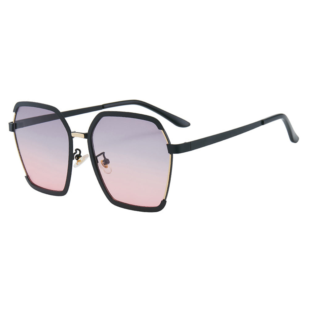 Techsuit Sunglasses Polarised PC (191), UV Protection, Negru / Grey / Pink