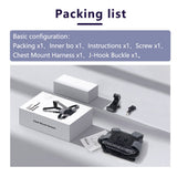 Suport Techsuit Camera (JX-002), for GoPro with Magnetic Base, Chest Wear, Gri