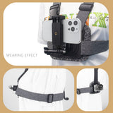 Suport Techsuit Camera (JX-002), for GoPro with Magnetic Base, Chest Wear, Gri