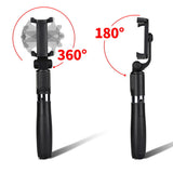 Suport Techsuit Selfie Stick (L01s), Tripod Stable Mount with Extendable Arm, Bluetooth Remote Control, 70cm, Negru