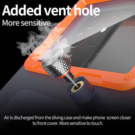 ShellBox Diving Waterproof Professional Case, for Phones with max. 6.8", IPX8, 15m Deep + 1h Underwater Time, Negru