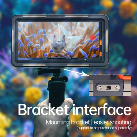 ShellBox Diving Waterproof Professional Case, for Phones with max. 6.8", IPX8, 15m Deep + 1h Underwater Time, Negru