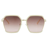 Techsuit Sunglasses Polarised PC (191), UV Protection, Crem / Brown
