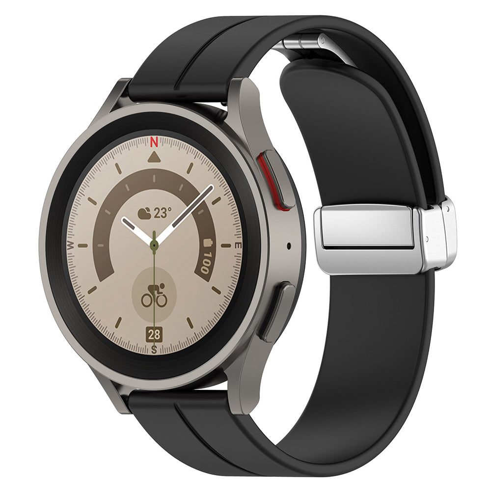 Curea smartwatch Techsuit Watchband 22mm (W011) compatibil cu Huawei Watch GT 2 (46mm)/GT 2 Pro/GT 3 Pro (46mm)/Ultimate, Xiaomi Watch S, Negru