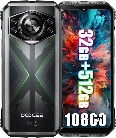 Doogee S118, 4G, 6.58” FHD+ 120Hz IPS, 20GB RAM (8GB + 12GB extensibili), 512GB ROM, Android 14, Helio G99 Octa Core, 50MP+32MP, 10800mAh, DualSim