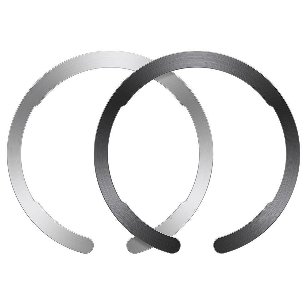 Suport ESR Adapter HaloLock (set de 2), Compatible with MagSafe, Universal Phone Ring for Samsung, iPhone, Negru /Silver