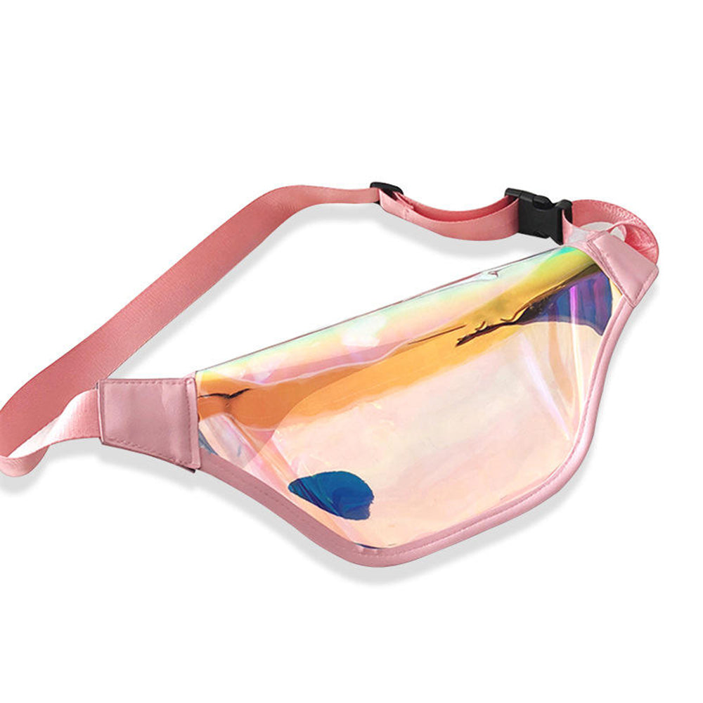 Techsuit Casual Waist Bag (CWB2), Transparent, with Belt for Recreational Activity, Fitness, Roz