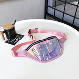 Techsuit Casual Waist Bag (CWB2), Transparent, with Belt for Recreational Activity, Fitness, Roz