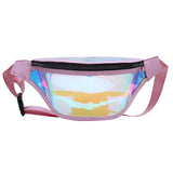 Techsuit Casual Waist Bag (CWB2), Transparent, with Belt for Recreational Activity, Fitness, Roz