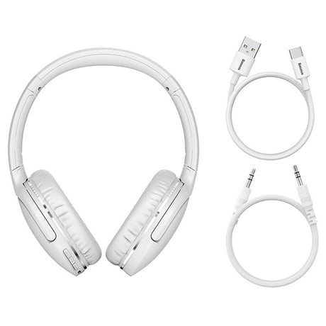 Casti Baseus Wireless Encok D02 Pro (NGTD010302), Over Ear Design, Noise Reduction, Bluetooth V5.3, Alb