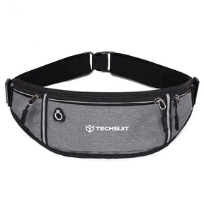 Techsuit Waist Bag (CWB3), with Belt for Recreational Activity, Fitness, Gri