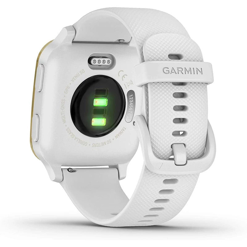 Ceas Sport / Smartwatch Garmin Venu SQ Music, White/Gold