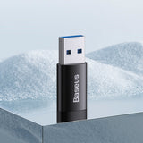 Adaptor Baseus OTG (ZJJQ000101), USB 3.1 la Type-C, Negru