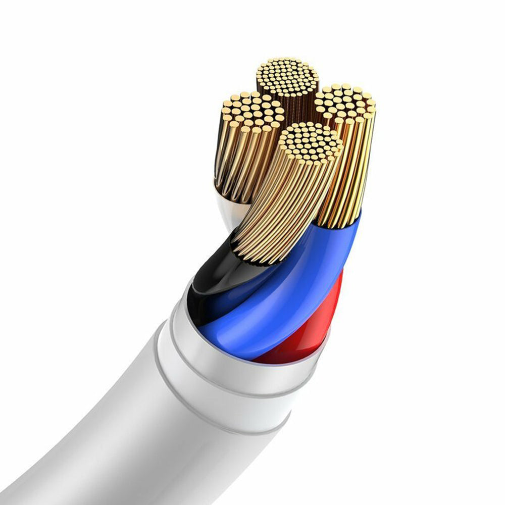 Cablu Baseus (TZCALZJ-02), USB-Lightning, 2.4A, 1.5m, Alb