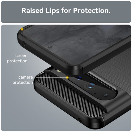 Husa de protectie Techsuit Carbon Silicone compatibil cu Google Pixel 8 Pro, Negru