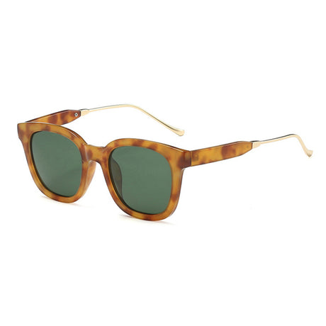 Techsuit Sunglasses Polarised (2050), for Women with UV Protection, Metal and PC, Verde Leopard