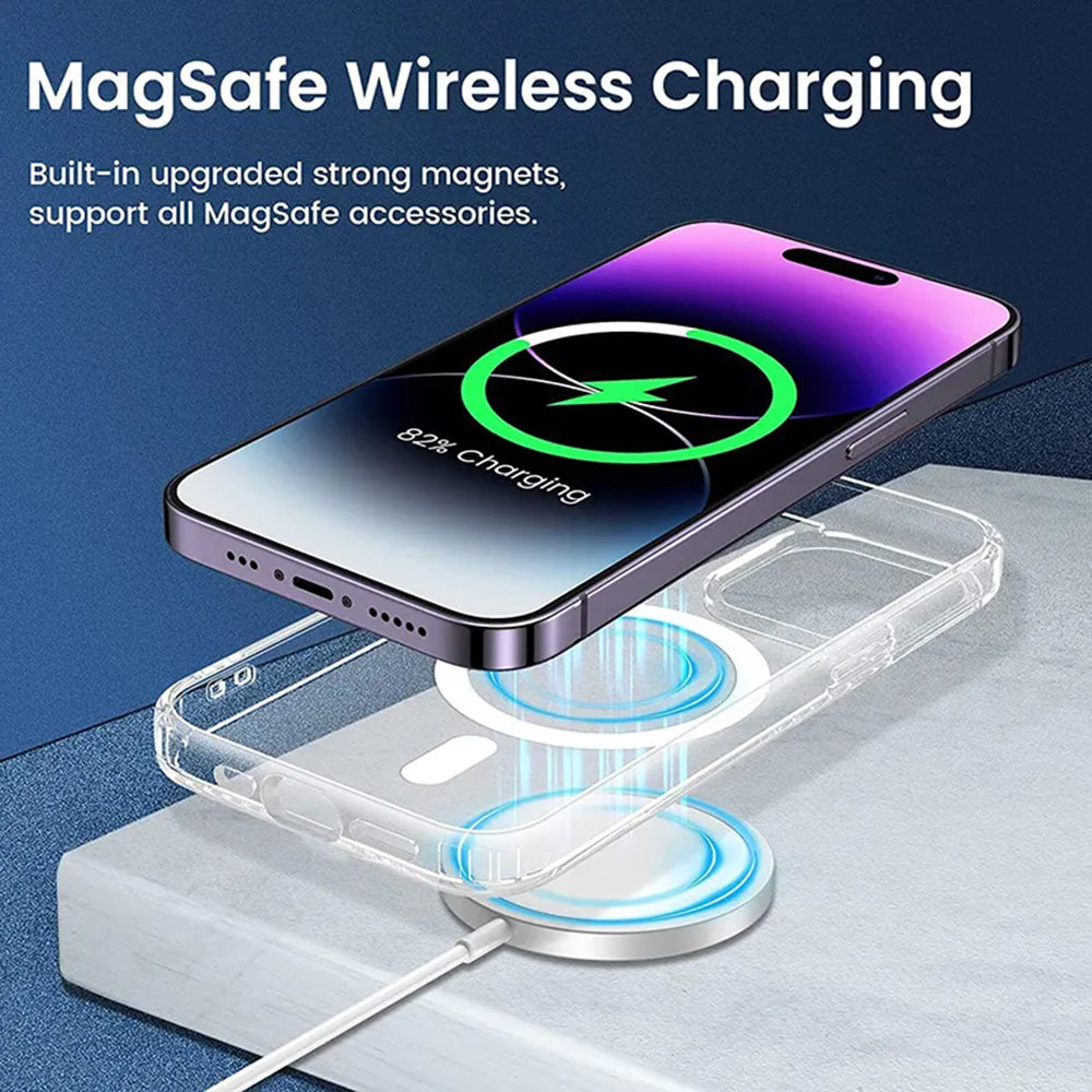 Husa de protectie Techsuit MagSafe Pro compatibil cu iPhone 15 Plus, Transparent
